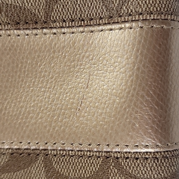 Coach Monogram Coated Canvas Corner Zip Wristlet - Picture 8 of 9